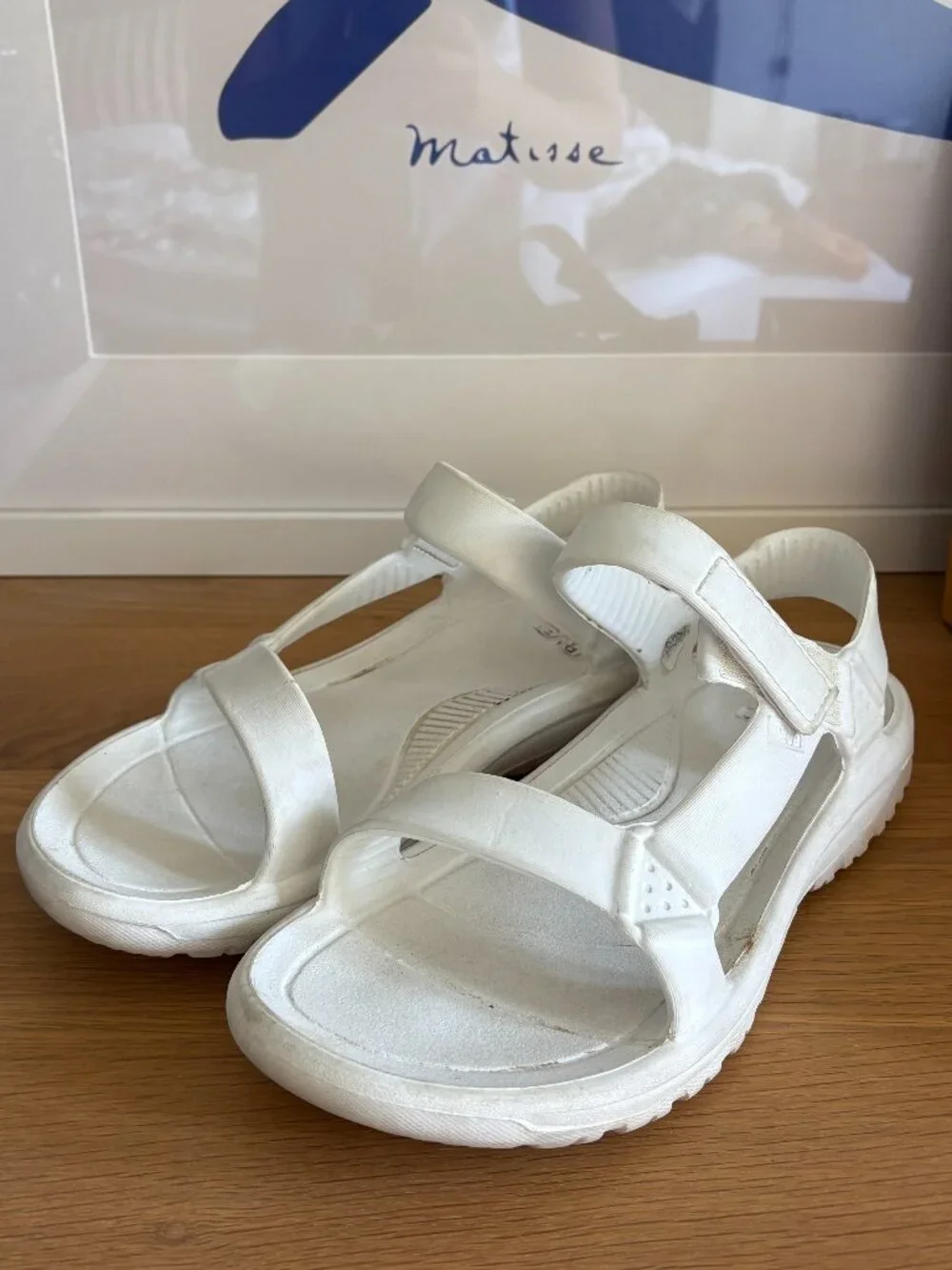 Teva Hurricane Drift Sandals, Birch White Size 8 - Picture 1 of 5